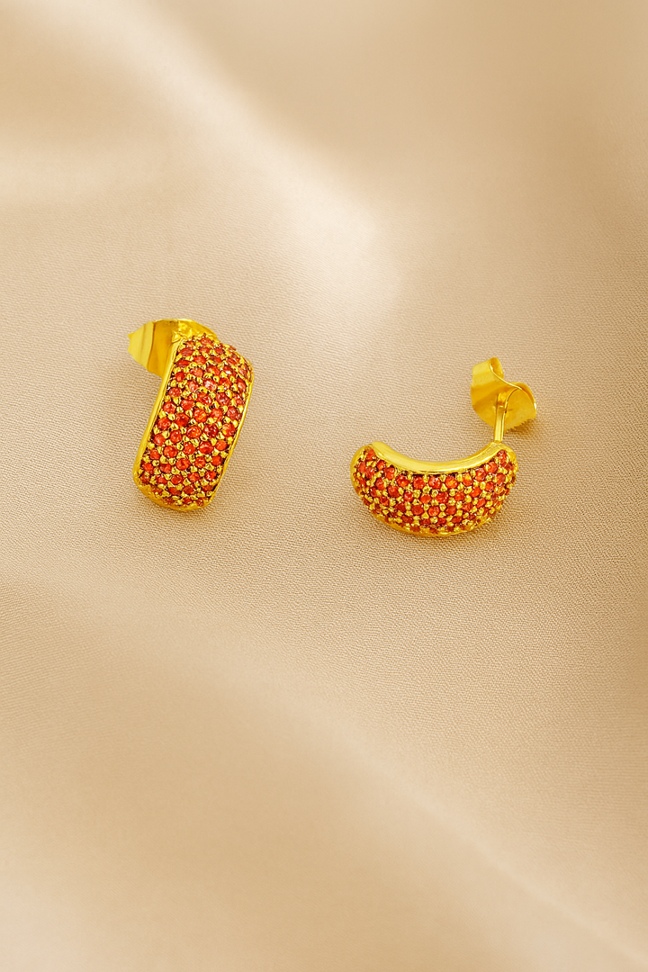 Aretes de Acero Heidi Rojo