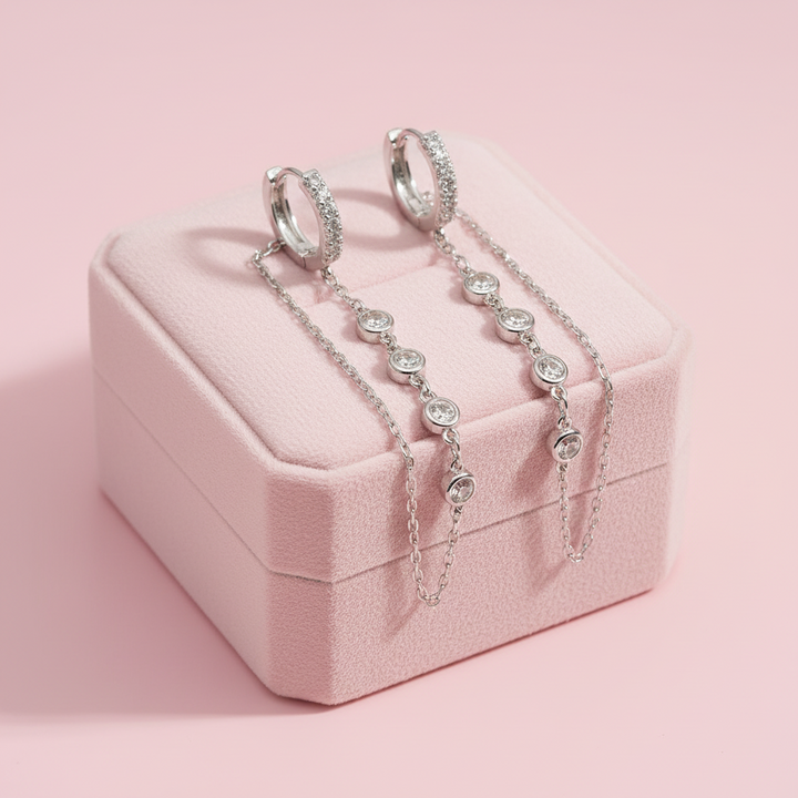 Huggies de Plata círculo