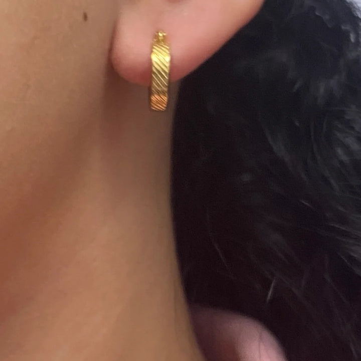 Argollas Acero 10MM Rayas