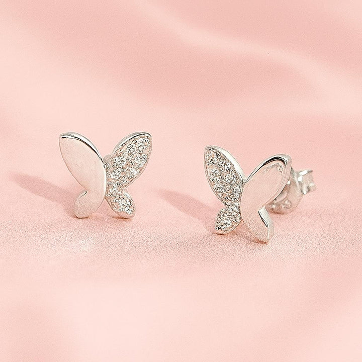 Aretes de Plata Mariposa 7MM
