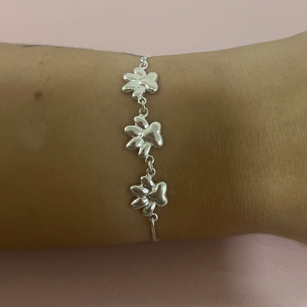 Pulsera Plata Huellitas