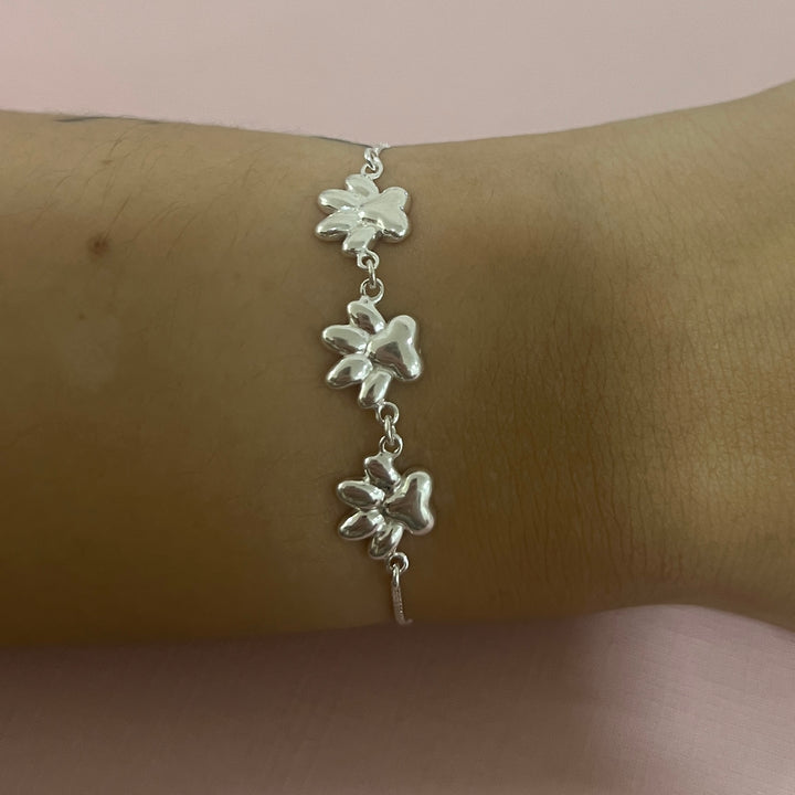 Pulsera Plata Huellitas