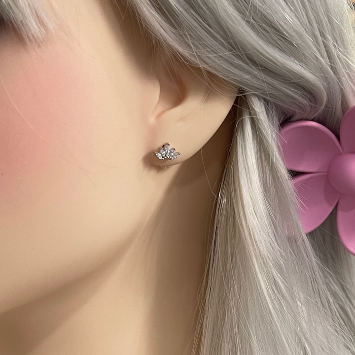 Aretes de Plata Pétalo 9MM