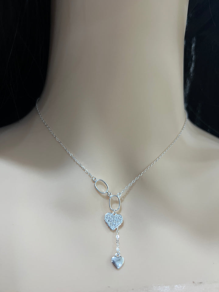 Collar Plata Corazones