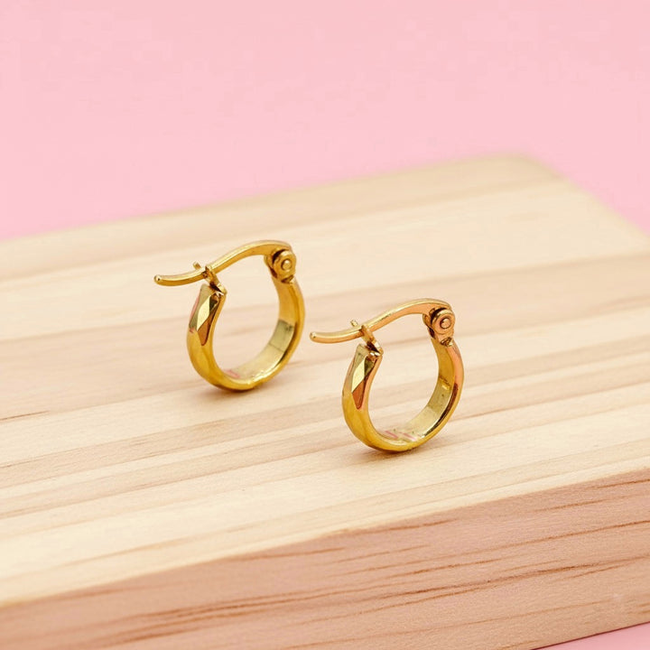 Argollas Verano 10MM Dorada Acero