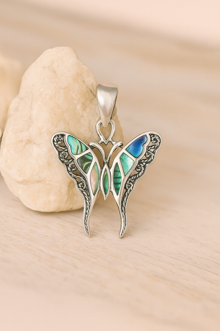 Dije de Plata Mariposa Abulón 23MM