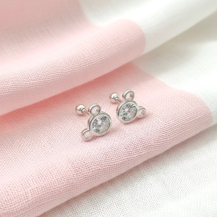 Aretes Plata Bebé Mickey