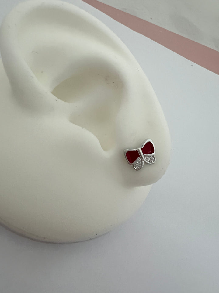 Aretes Plata Bebé Mariposa