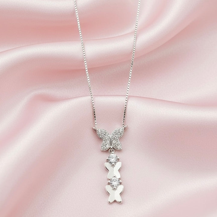 Collar Plata Mariposas