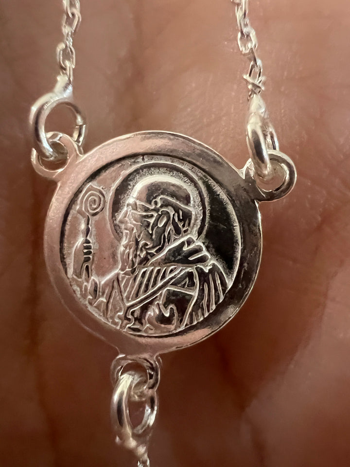 Rosario de Plata San Benito 2mm