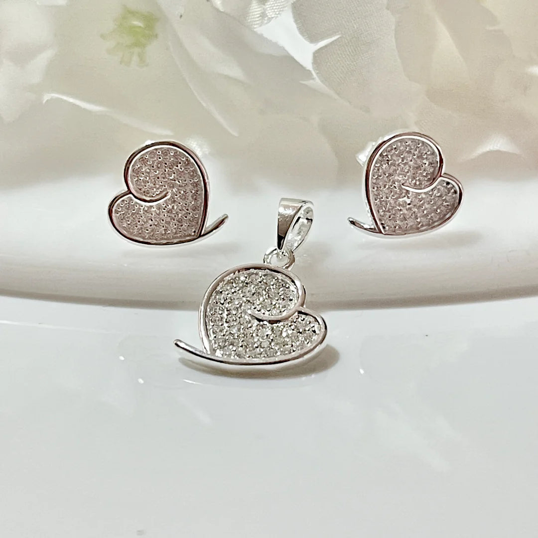 Juego Plata Corazón Cola 🫶