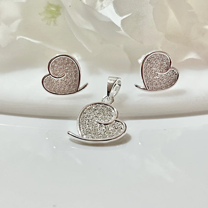 Juego Plata Corazón Cola 🫶