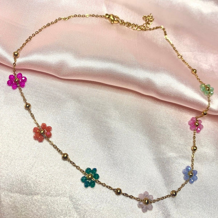 Gargantilla de Acero Flores 🌸🌼🌺