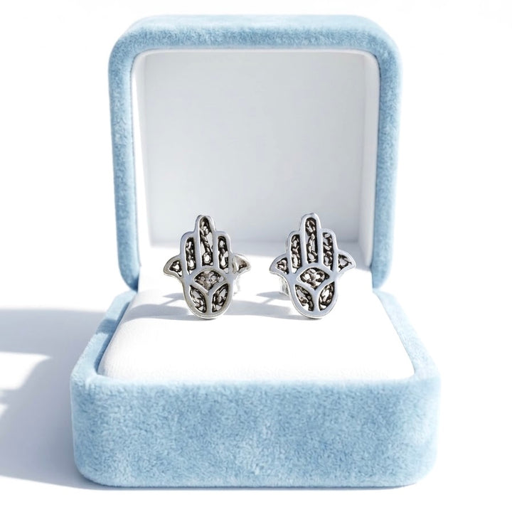 Aretes Plata Mano Fátima