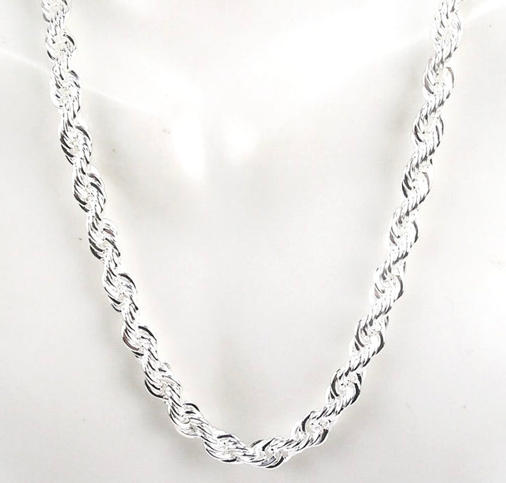 Cadena Acero 6MM Mecate 60CM Plateada Blanco