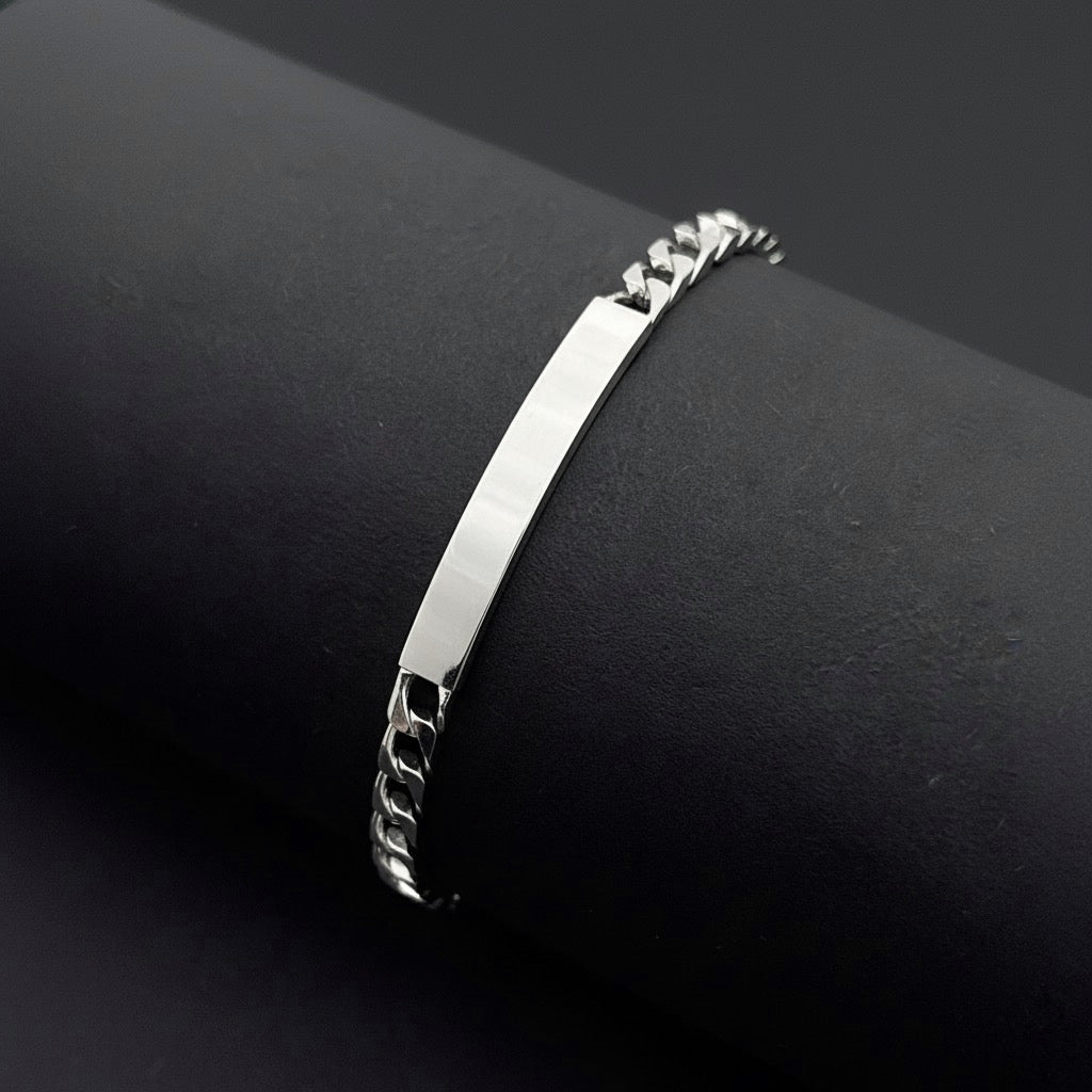 Pulsera Plata Hombre Curb