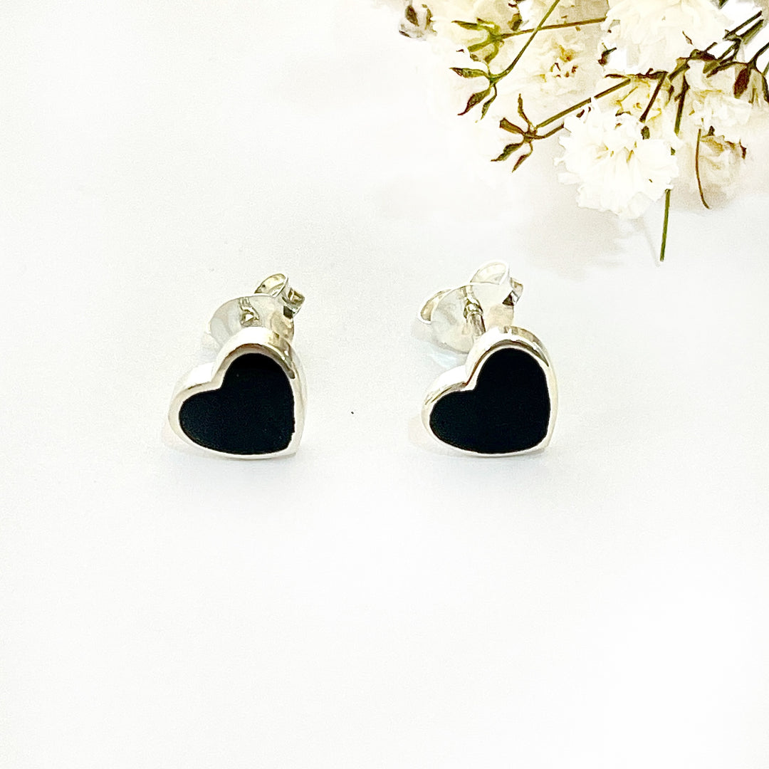 Aretes Ónix Negro 7MM