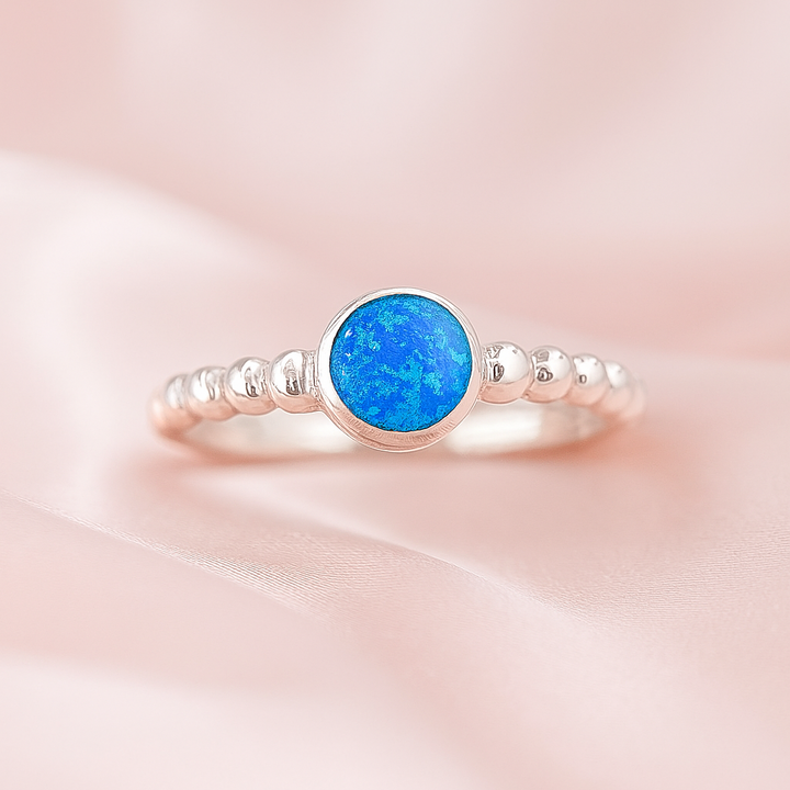 Anillo de Plata Círculo Óplalo 🔵