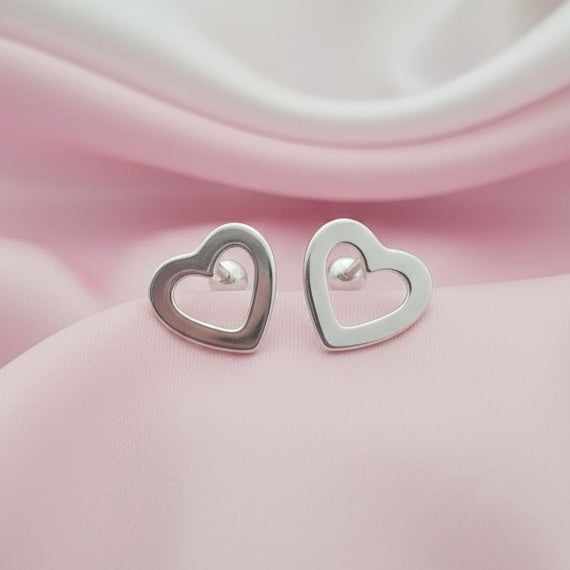 Aretes Plata Bebé Corazón