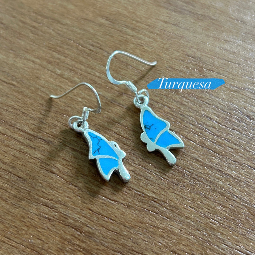 Aretes de Plata Mariposas