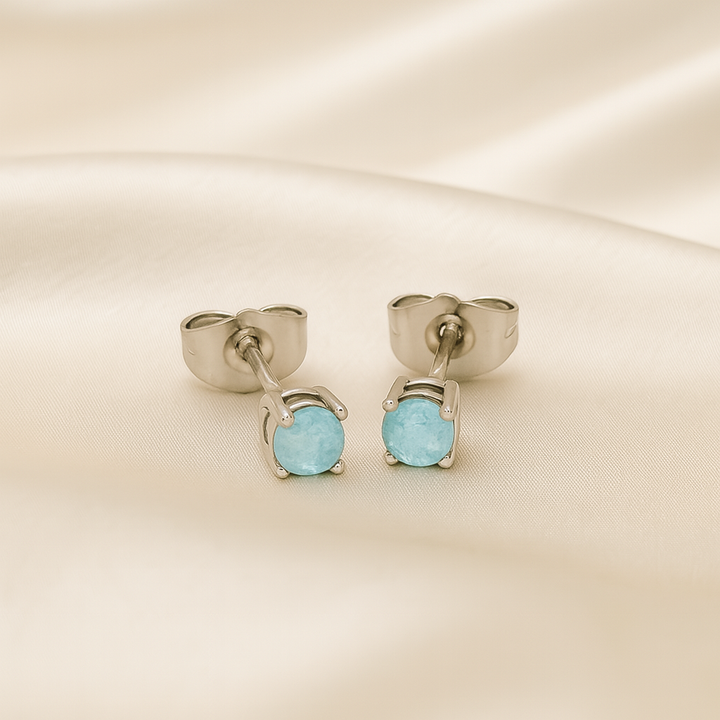 Aretes de Acero Chispa Baby SkyBlue