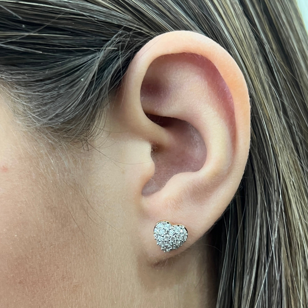 Aretes Corazón Circonias 💛