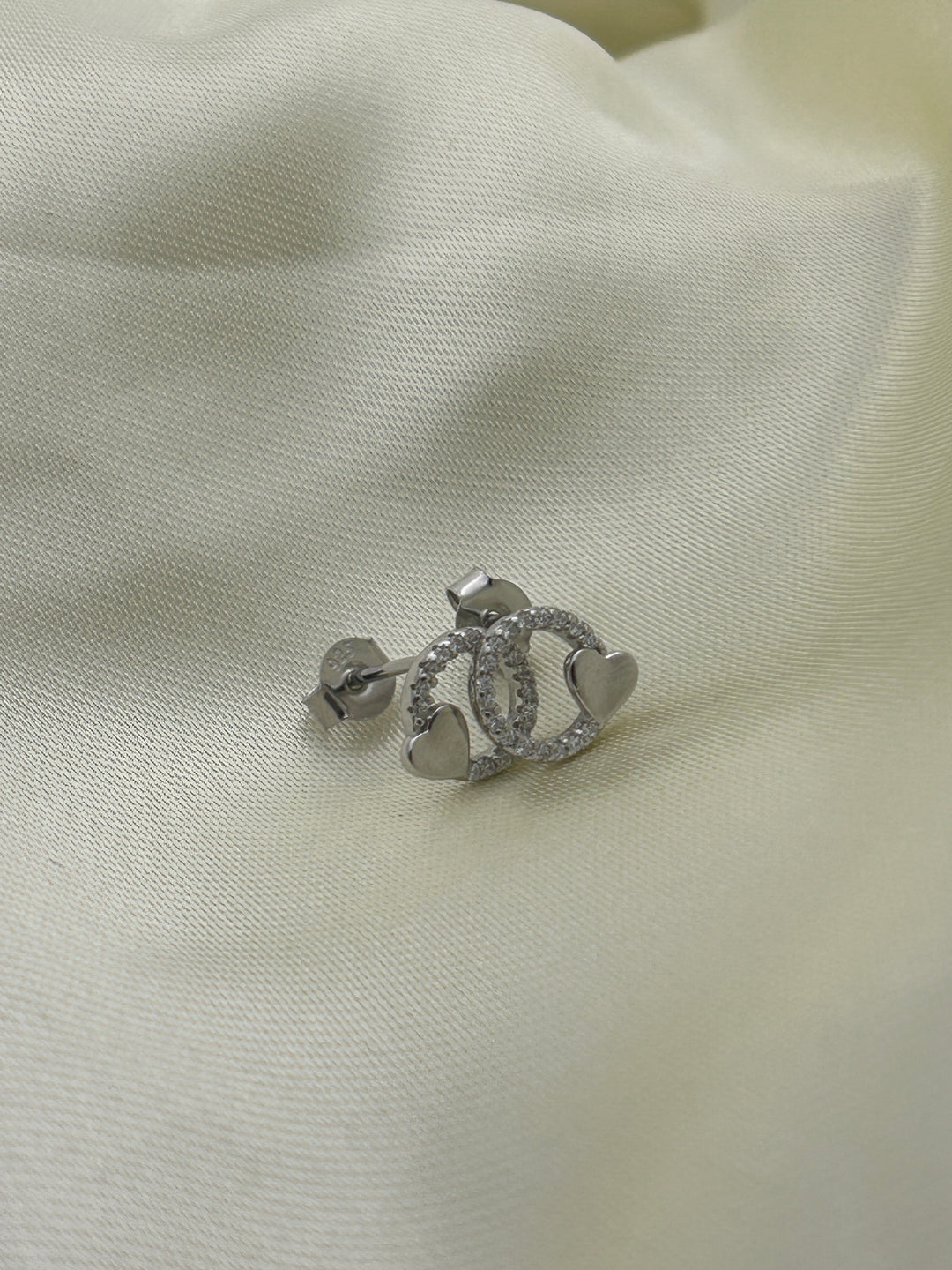 Aretes Plata Circulo Amor