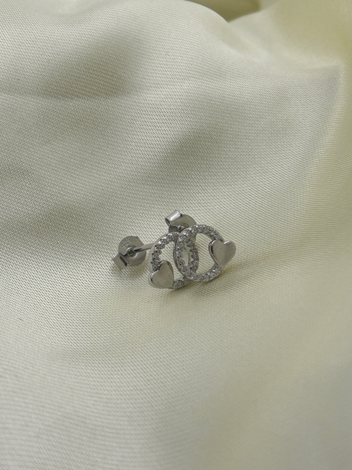 Aretes Plata Circulo Amor