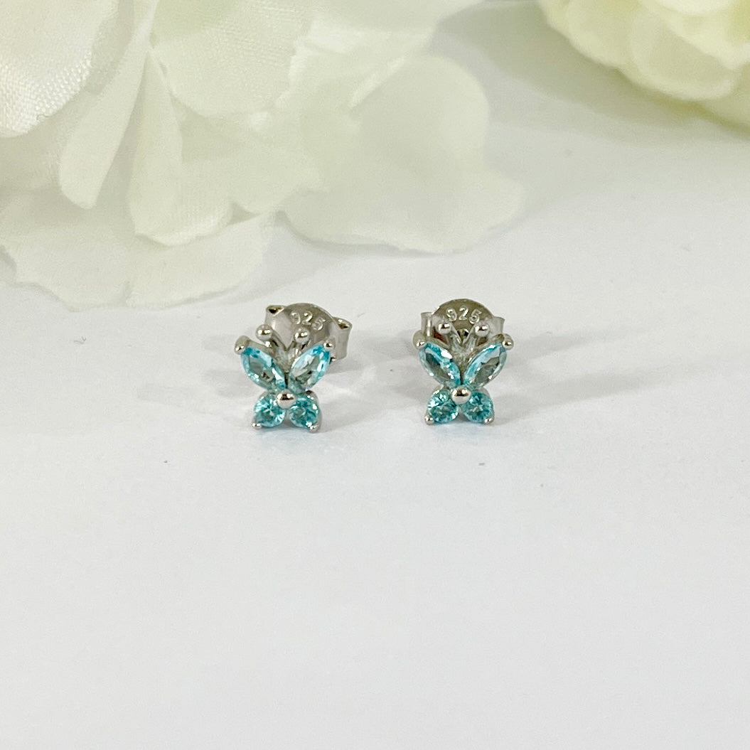 Aretes de Plata Mariposa Celeste