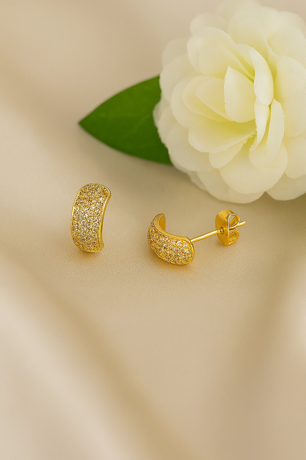 Aretes de Acero Heidi Dorado