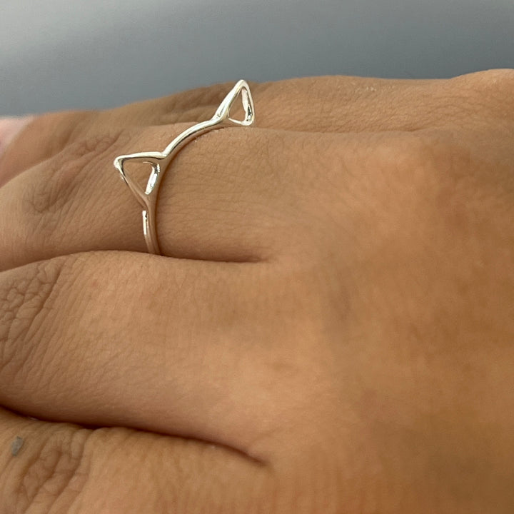 Anillo de Plata Orejas de Gato