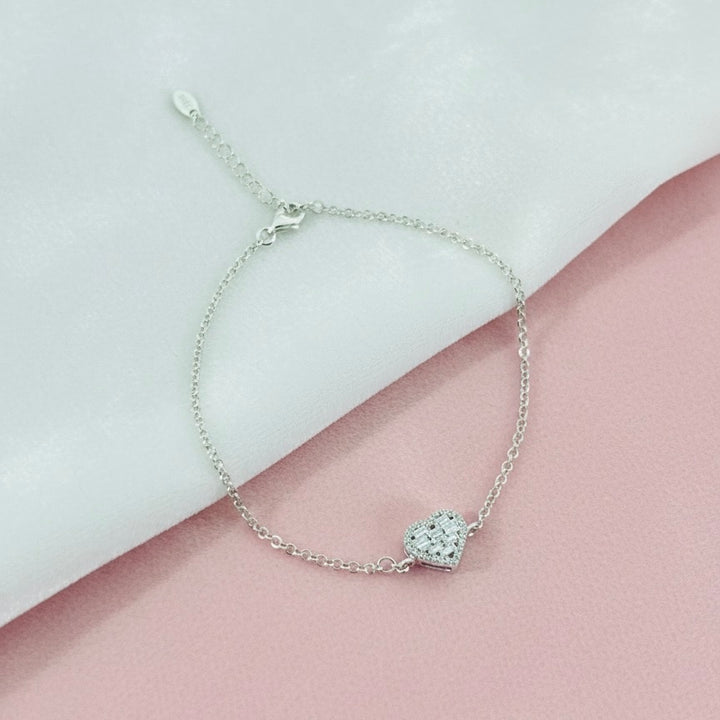 Pulsera Plata Corazón