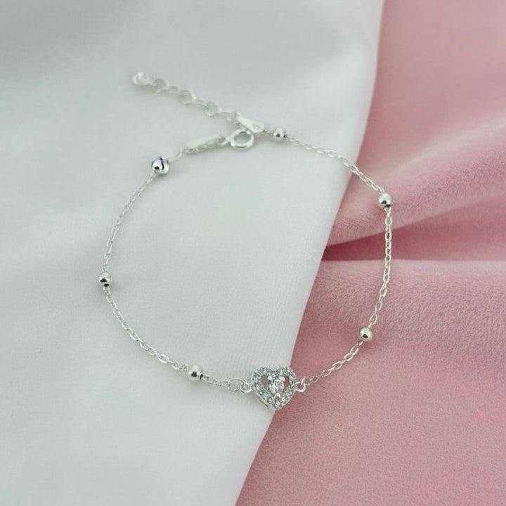 Pulsera Plata Corazón