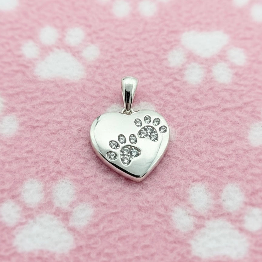 Dije Plata Huellita Corazón