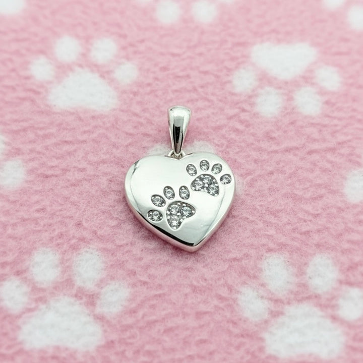 Dije Plata Huellita Corazón