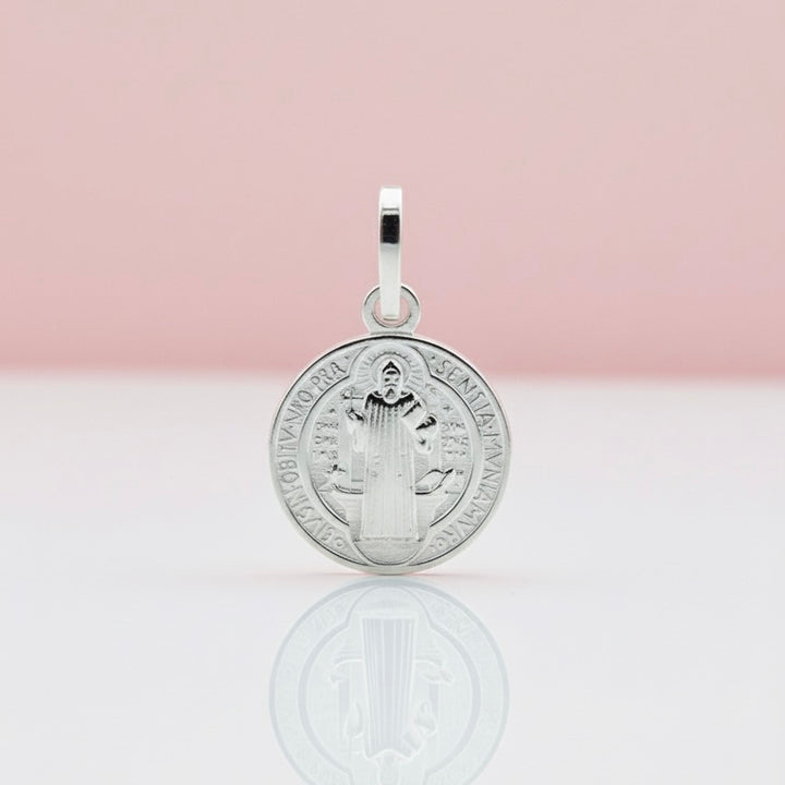 Dije San Benito 12MM Plata