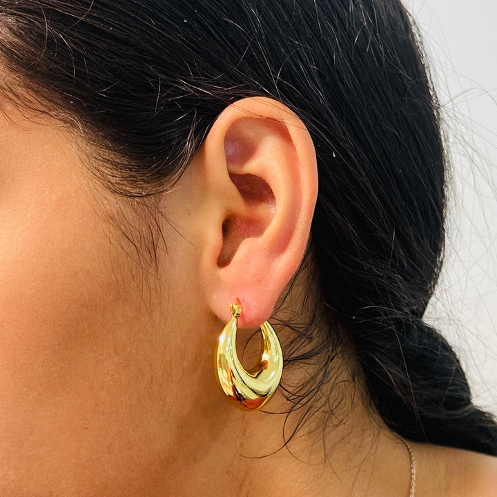 Argollas Acero Fancy Amor Doradas 🥰 25MM