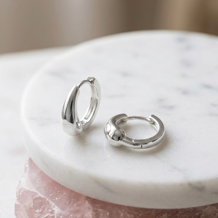 Huggies de Plata Lisos Gota