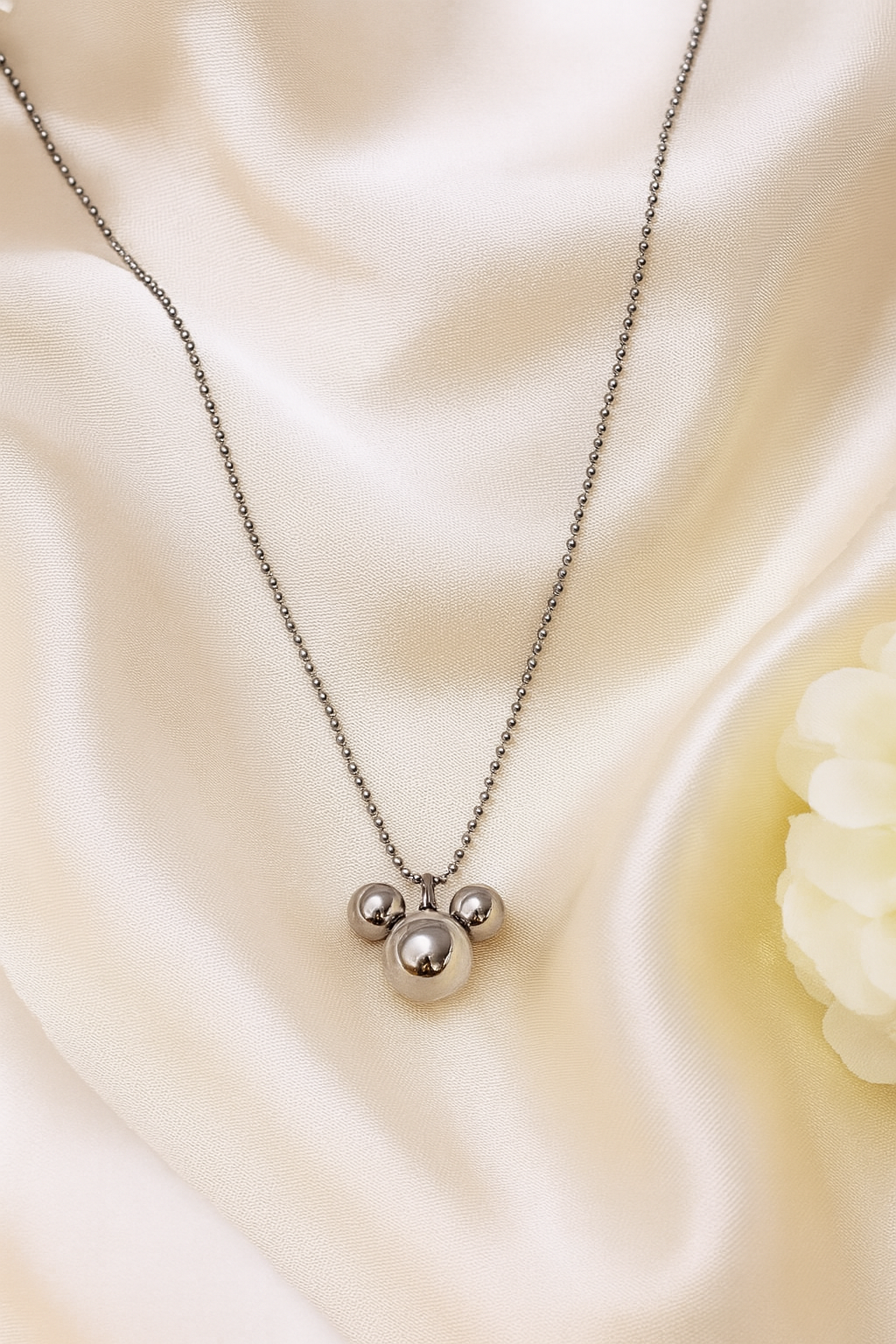 Gargantilla de Acero Mickey Plateado