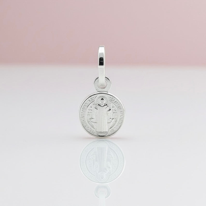 Dije San Benito 8MM Plata
