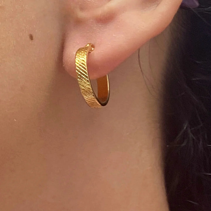 Argollas Acero 💗 Rayadas