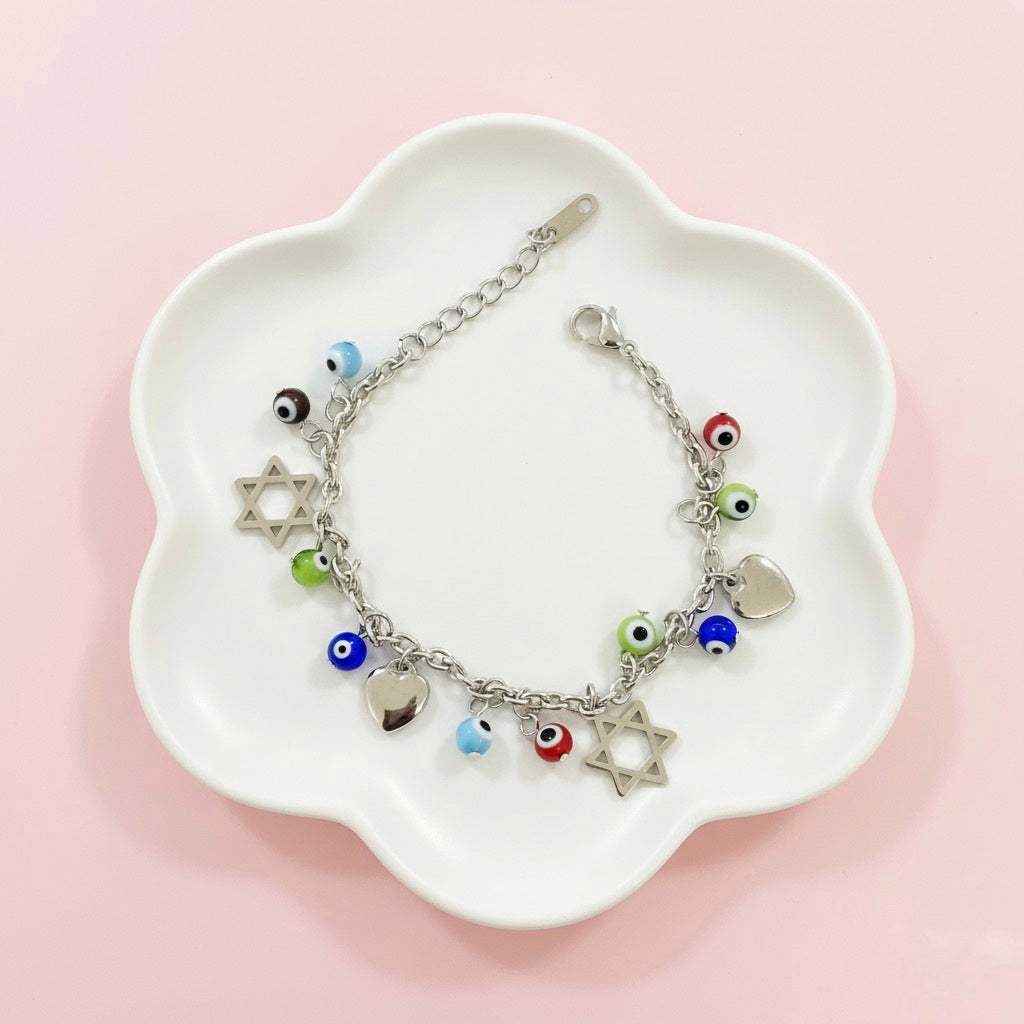 Pulsera Acero Ojo turco Estrella
