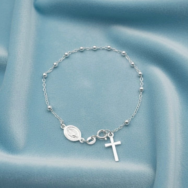 Pulsera Virgen Guadalupe 4MM Plata 925