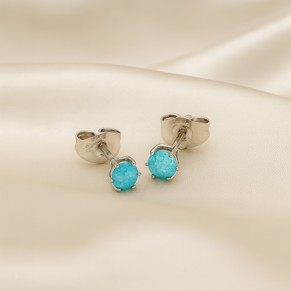 Aretes de Acero Chispa Turquoise