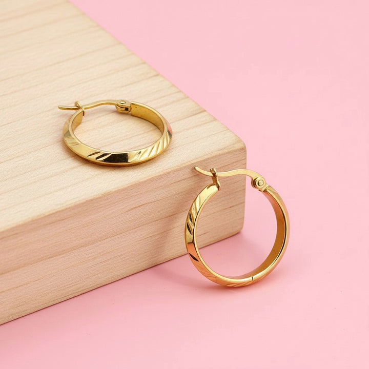 Argollas Cielo 20MM Dorado Acero