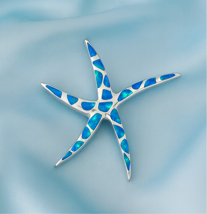 Dije de Plata Estrella de Mar Ópalo