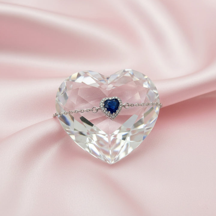 Pulsera Plata de Corazón 💙