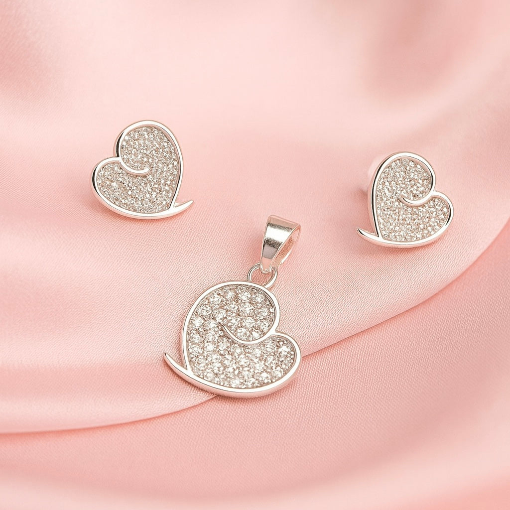 Juego Plata Corazón Cola 🫶