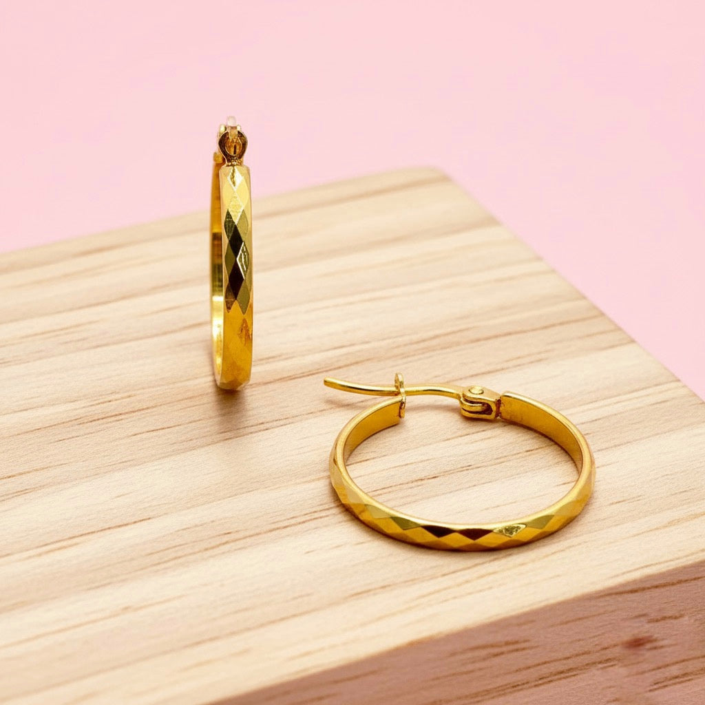 Argollas Verano 20MM Dorada Acero