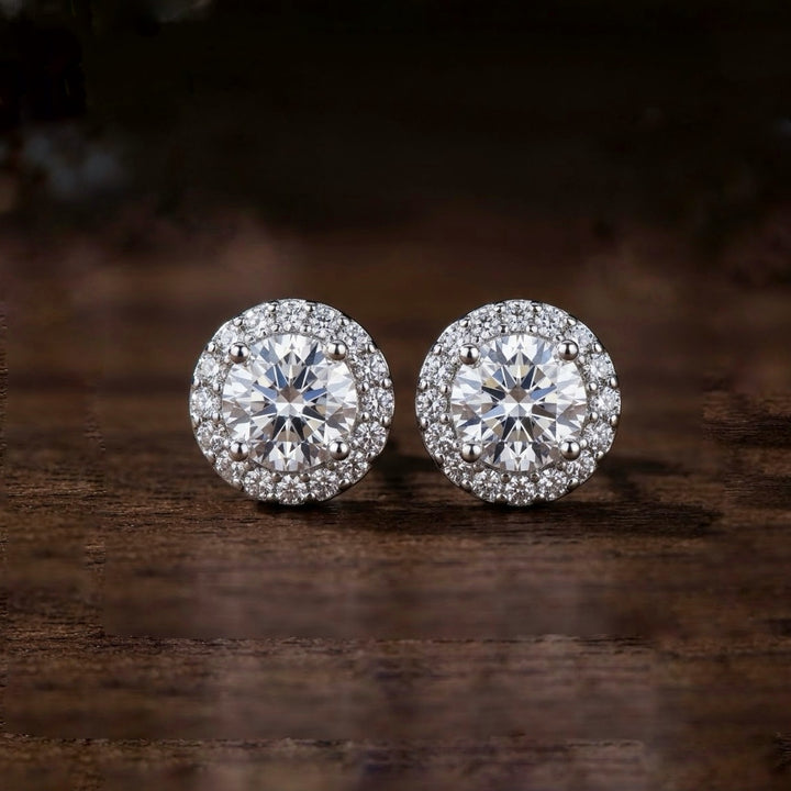 Aretes Plata Halo 10MM